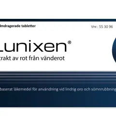 Lunixen, ett växtbaserat läkemedel mot lindrig oro och sömnproblem. Kan hjälpa vid ångest.
