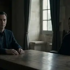 Man och kvinna sitter vid ett bord. Han ser rakt fram, hon tittar bort. En scen som kan illustrera hur man hanterar en narcissist.