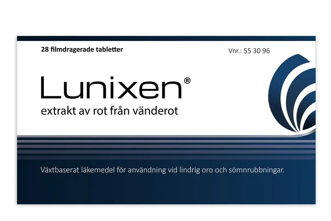Lunixen, ett växtbaserat läkemedel mot lindrig oro och sömnproblem. Kan hjälpa vid ångest.