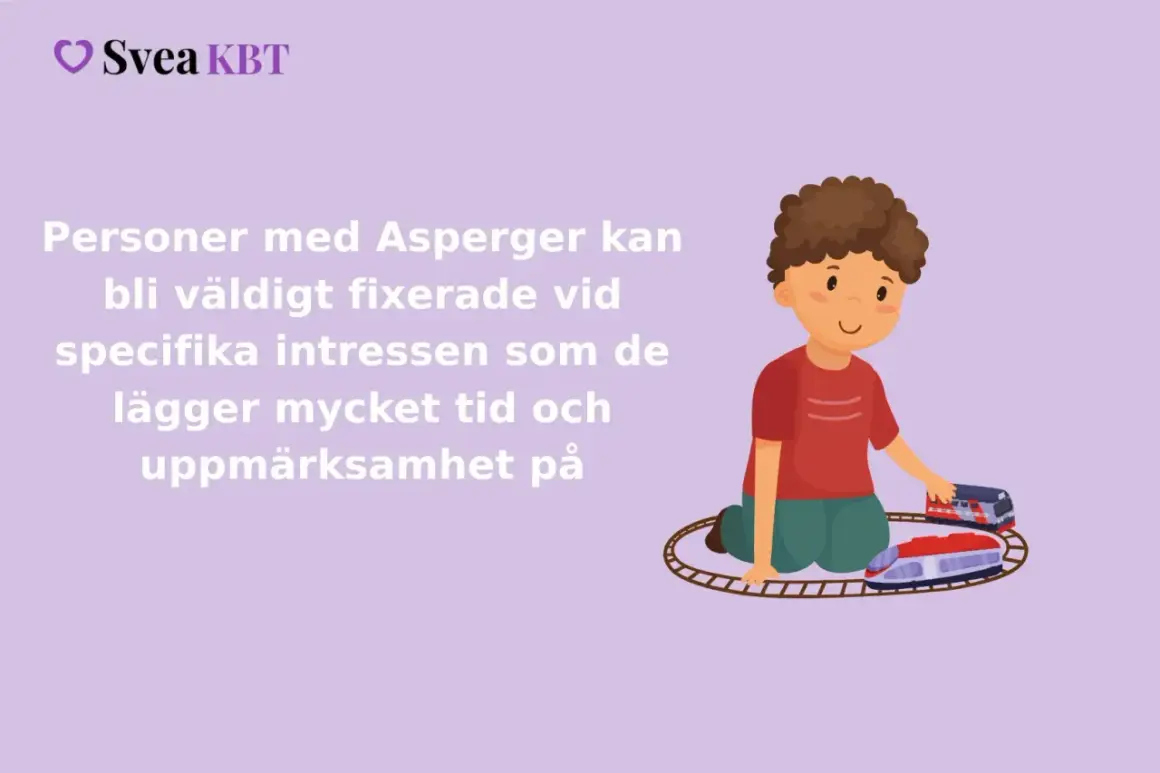 Pojke med Asperger leker med tåg. Hans intensiva fokus på intressen kan ibland uppfattas som socialt inkompetent.
