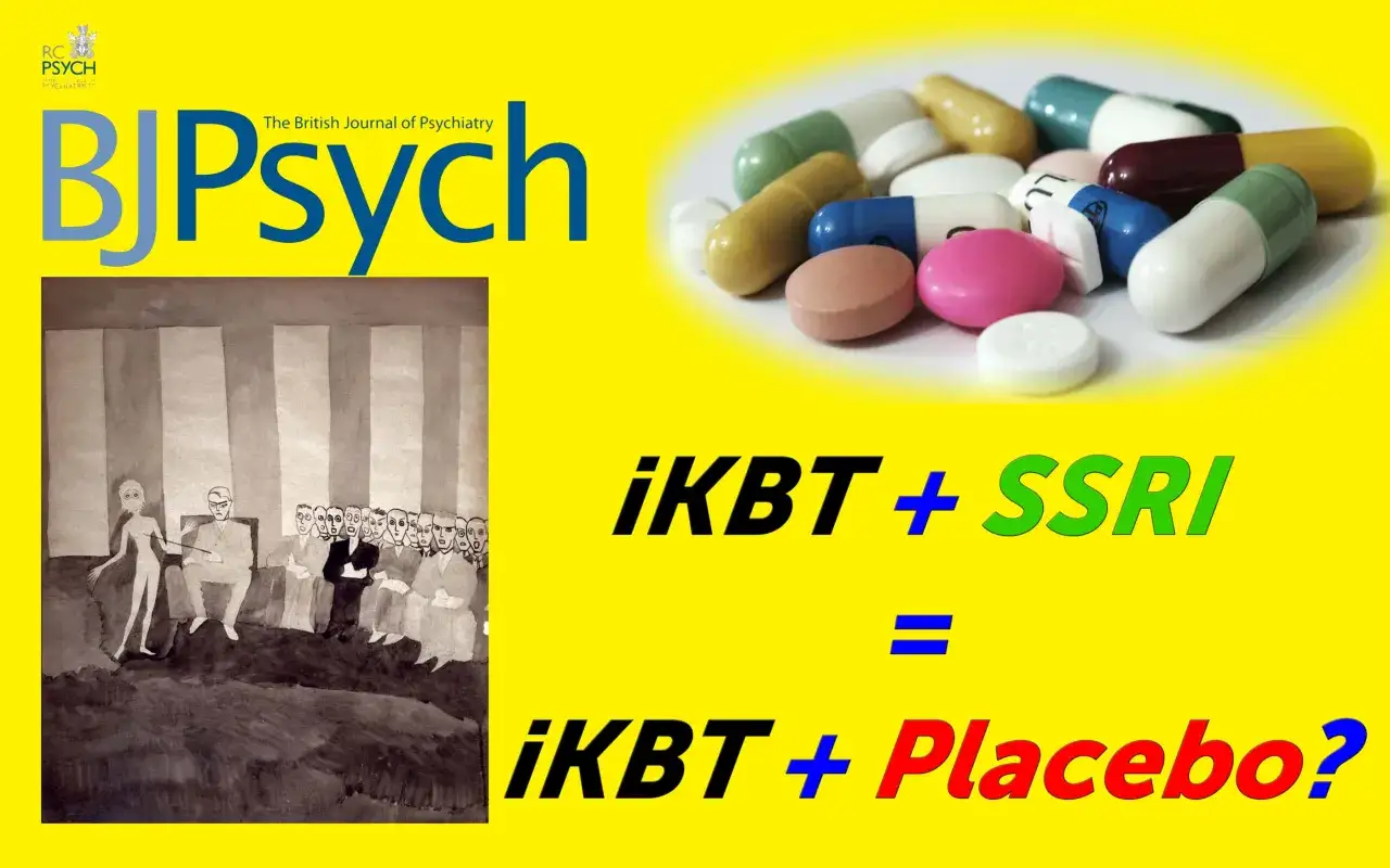 Piller och en illustration av en terapigrupp. Fr&aring;gan st&auml;lls om social &aring;ngest medicin &auml;r effektivare &auml;n placebo.